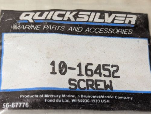 Lot of 2 genuine mercury outboard screws 10-16452 new oem