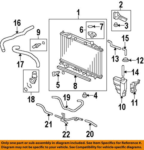 Honda oem 74176ta0a00 radiator-radiator assembly mount bracket