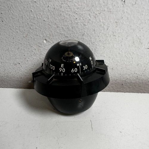 Vtg aqua meter instrument corp. black navigation sailor boat spherical compass