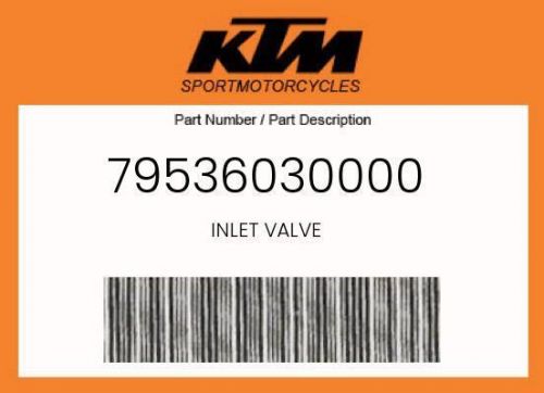 Ktm genuine inlet valve - 79536030000