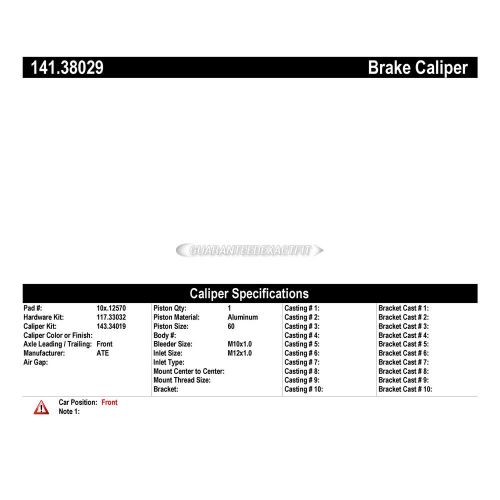 For saab 9-3 2006-2011 centric front brake caliper tcp