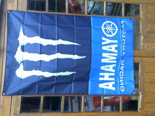 New yamaha factory racing monster flag banner man cave shed