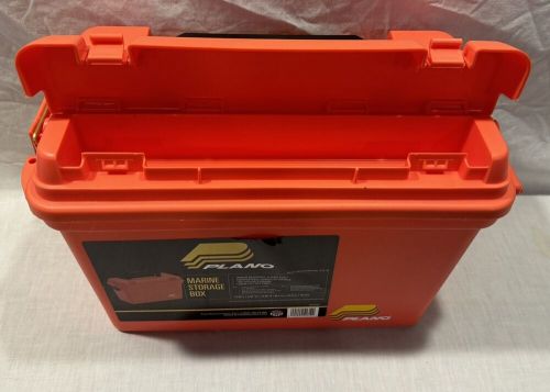 New plano 1612-50 marine boat storage box with tray - orange