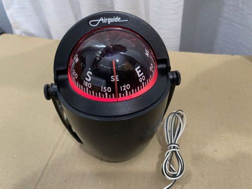 Vtg airguide chicago marine , nautical compass, w / mounting base