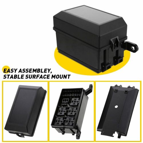 Waterproof automotive fuse relay box holder block for relay 4x4 blade atc fuses