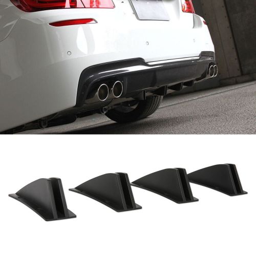 Rear bumper lip 4 fins diffuser splitter spoiler for hyundai genesis 2009-2016