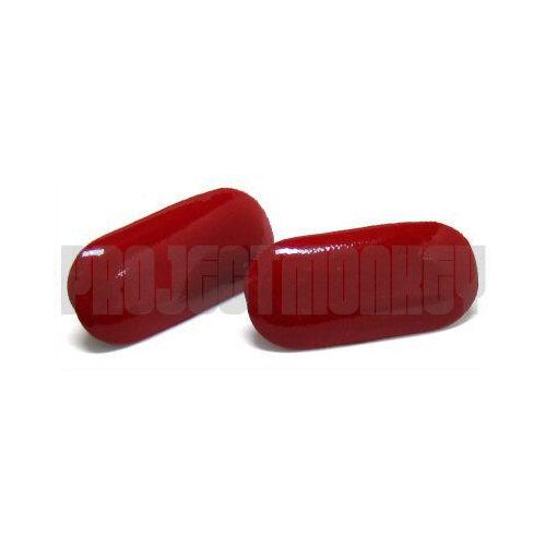 Oem honda 99-00 civic si license plate bumper caps plugs milano red genuine usdm