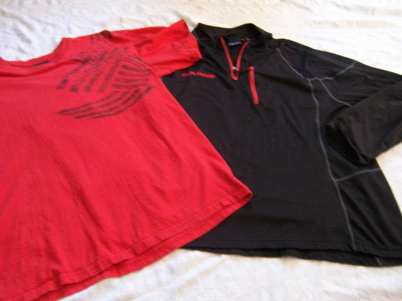 Polaris 1/4 zip shirt &  polaris tee t shirt poloris logo compression underlayer