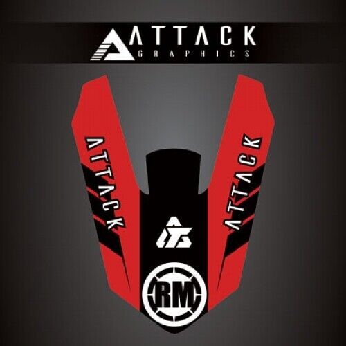 Attack graphics renegade front fender decal red 207-123-0019