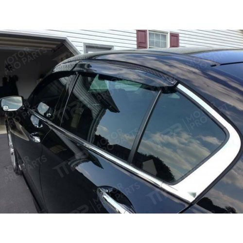 Fits 2013-17 honda accord carbon fiber print trim window visors wind deflectors