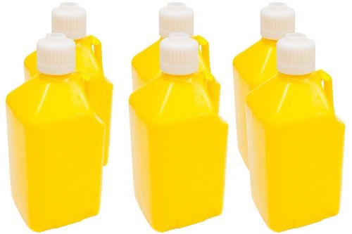 Scribner 2000y-case yellow plastic utility jug, 5 gallon - set of 6