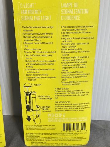 Set of 2 acr c-light™ personal safety light w/clip uscg certified new in box