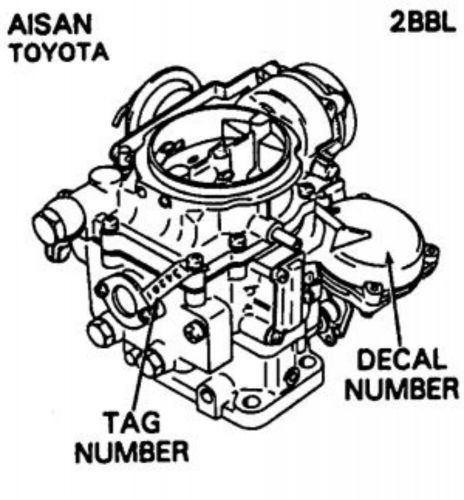 Carburetor kit for toyota land cruiser 1975-1987 6cyl. asian 2bbl. carb 15829a