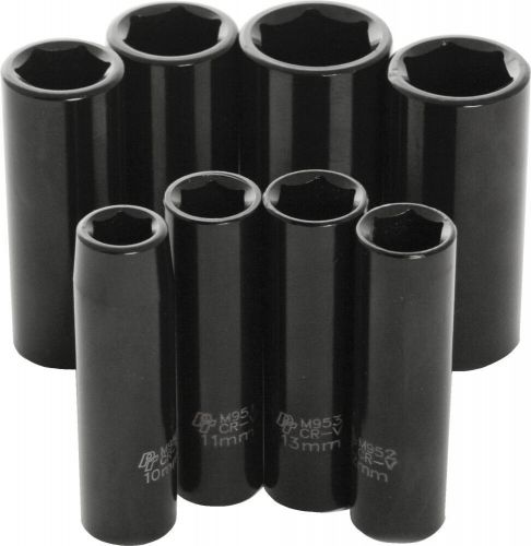 Performance tool 3/8&#034; impact socket set m595db deep metric