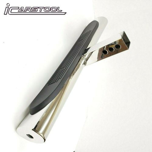 Steel tow hitch step bar guard fit 2&#034; receiver truck chrome 28&#034; length 4&#034; oval