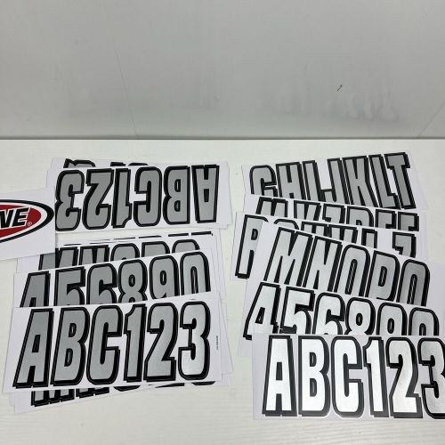 Hardline products–3&#034; factory matched number kits, series 320 silver/black - new