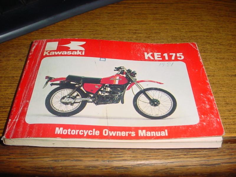 Original 1980 kawasaki ke175 motorcycle owners manual