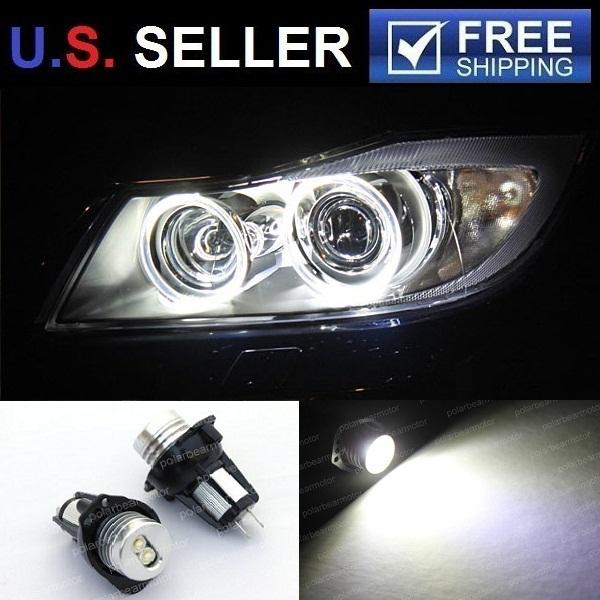 7000k white high power led headlight angel eye halo ring light bulbs for e90 e91