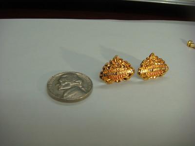 Vintage harley davidson "hd flames" earrings no reserve *nr*