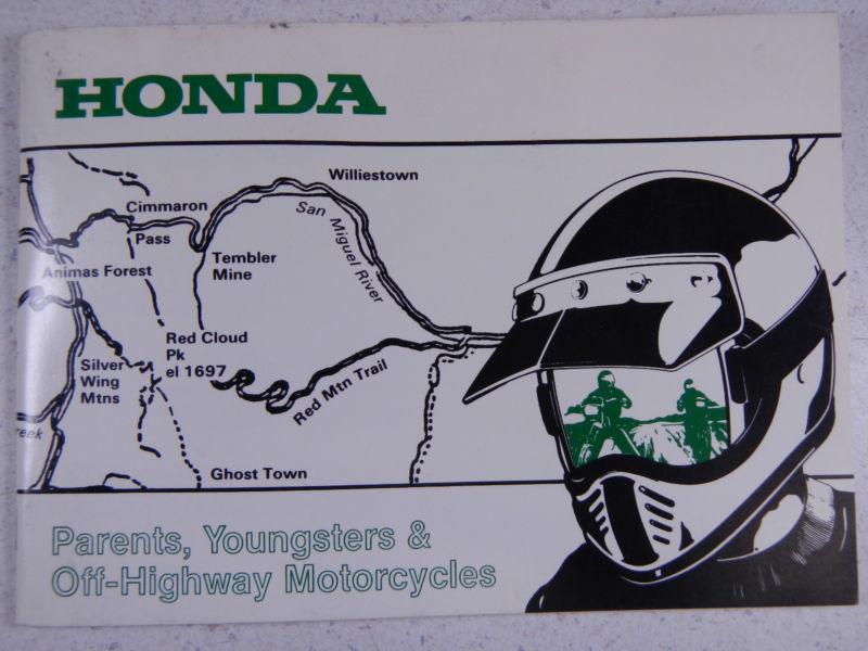 90-91 honda off road/highway nos oem motorcycle rider's drivers manual 1990 1991