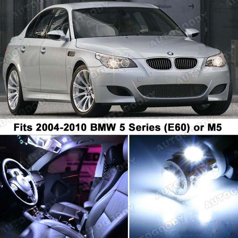 Bmw 5 series white led lights interior package kit e60 m5