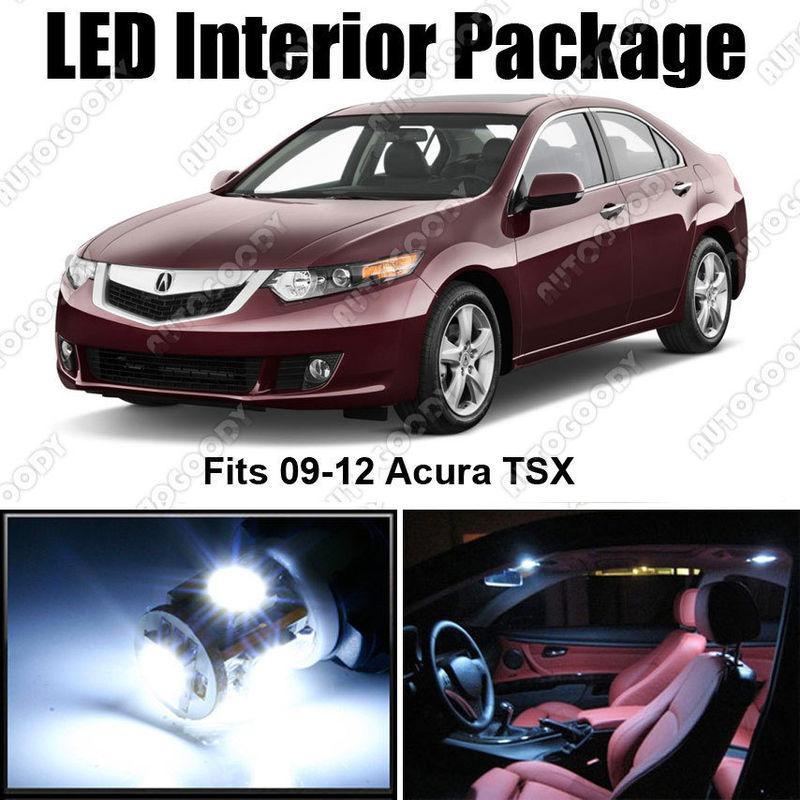 8 x white led lights interior package deal acura tsx