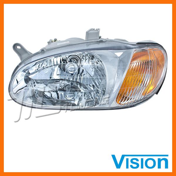 Driver left side head light lamp assembly fit 98-01 kia sephia base ls new 99 00