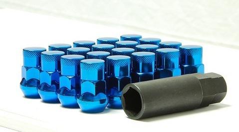 Muteki sr35 closed ended lug nuts 16 + 4 lock set blue 12 x 1.50 32926up