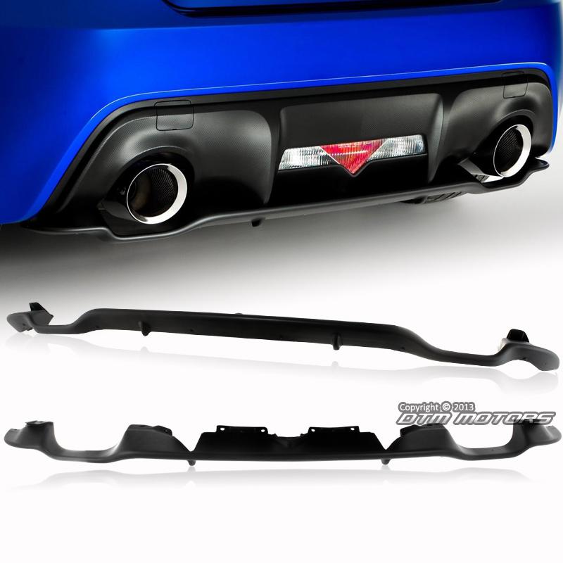 2013+ subaru brz & scion fr-s rear primer black abs plastic rear diffuser lip