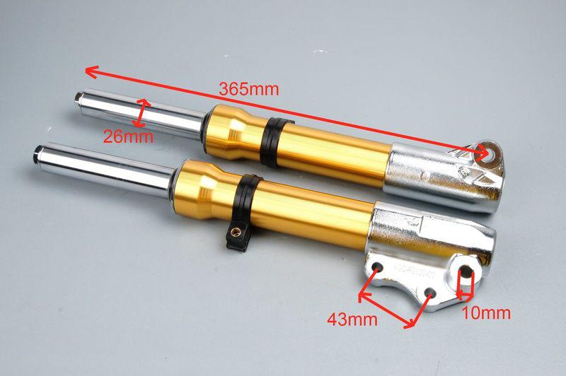 Gold chrome color front shock fork for yamaha bws 50 zuma 50 yw50 jog cv vino 50