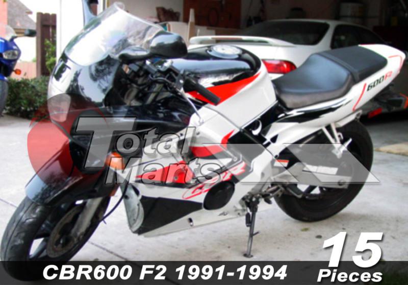 Fairing for honda cbr600f2 cbr600 f2 1991 1992 1993 1994 abs black white fa4624