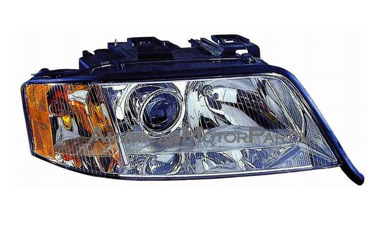 Passenger side replacement headlight audi a6 fwd 98-01 00-01 audi a6 quattro awd