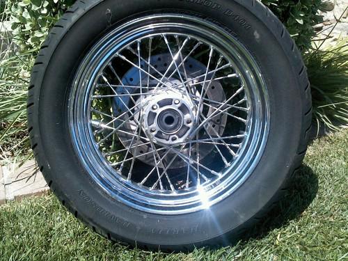 Harley davison stock 16" rim with tire