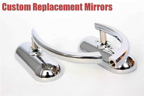 Chrome custom oval mirror honda rebel shadow 600 750 vtx 1300 1800 spirit 1100