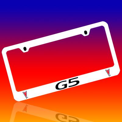 Pontiac *g5* engraved license plate frame tag holder