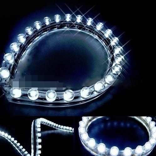 10x24cm side shine 24smd flexible strip led headlights drl super bright12v white