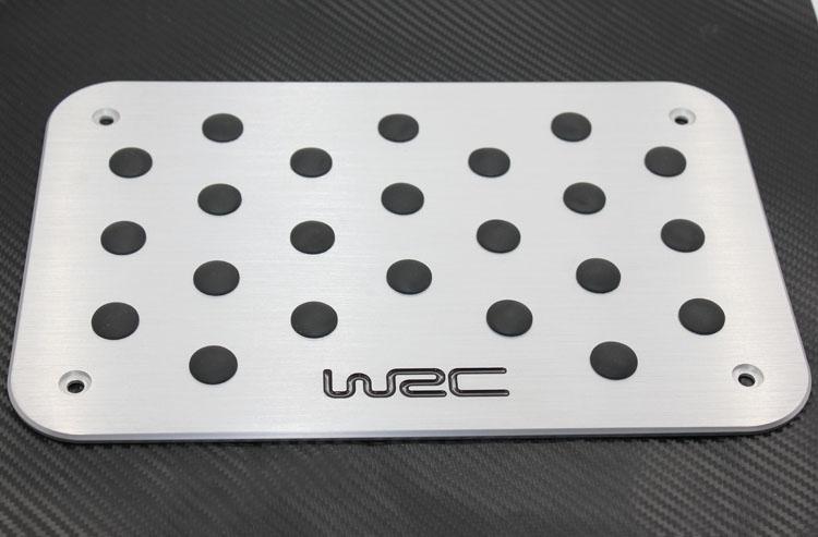 Thick aluminum wrc sport style floor carpet mat antiskid padal pad plate ford