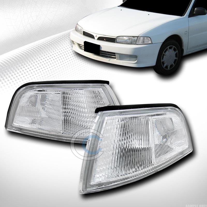 Depo crystal clear signal parking corner lights lamp 97-01 mits mirage 4dr sedan