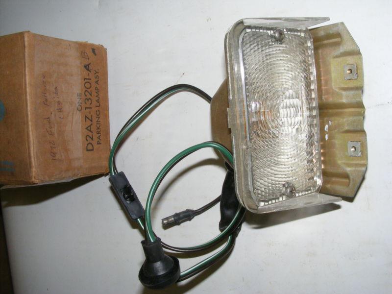 1972 ford fullsize park lamp assy body bucket wiring lh nos new old stock