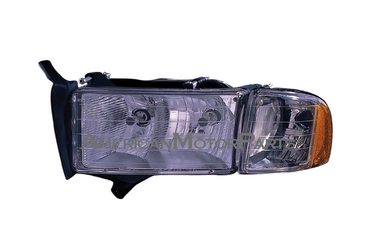 Eagleeye pair replacement headlight w/ corner lamp 99-02 dodge ram sport package