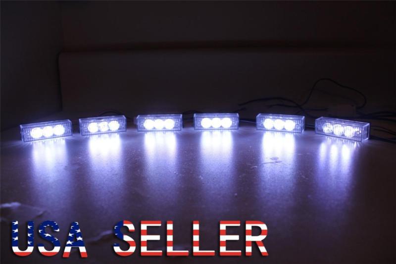 18 led car truck boat strobe emergency  light for deck dash grill white