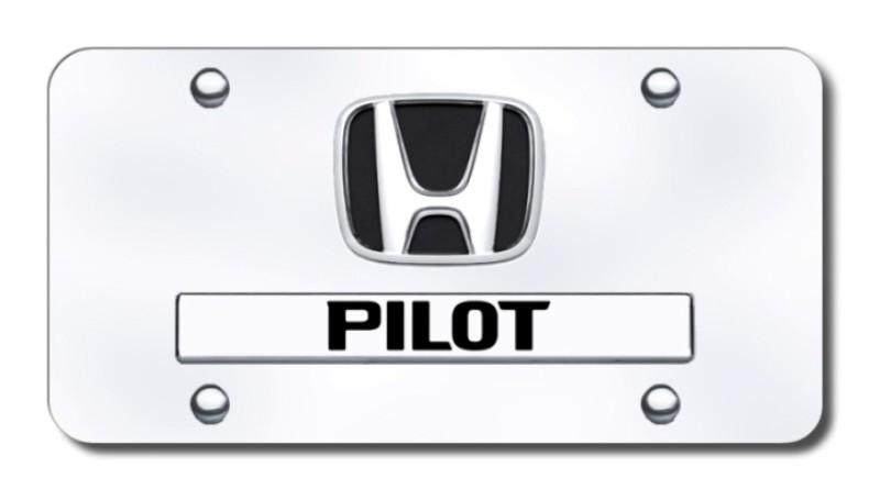 Honda dual pilot chrome on chrome license plate made in usa genuine