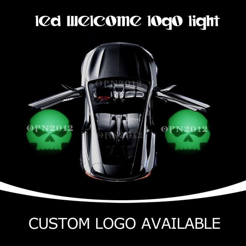 Car door step led laser projector logo ghost shadow light for harley davidson