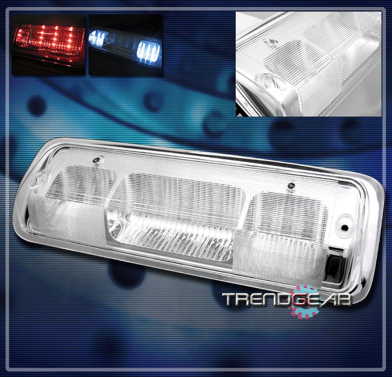 04-08 ford f-150 pickup truck led third 3rd brake tail light chrome 05 06 07 new