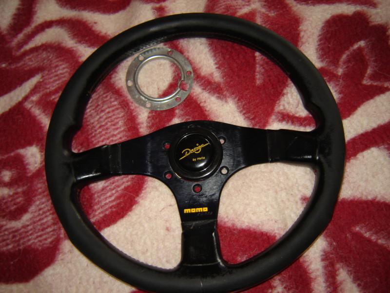 320 momo cose steering wheel + horn button design by hella., rare