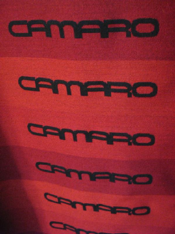 Rare huge piece of vintage camaro upholstery fabric maroon black gm seat cloth 