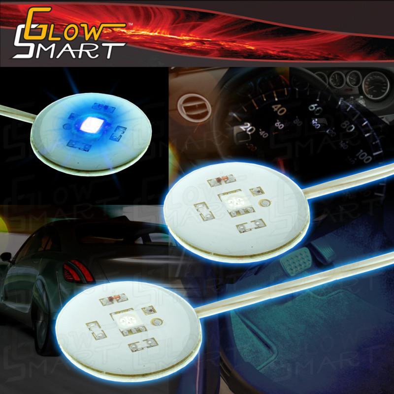 2 x led pod disc light dash interior decor plate lighting wpcb bl