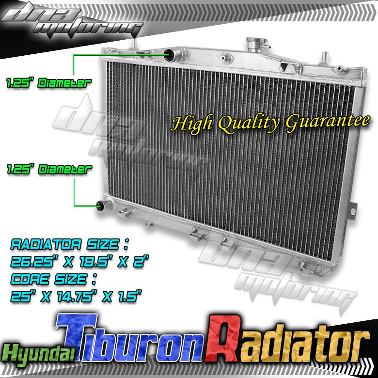 Dual core full aluminum racing cooling radiator performance 4cyl v6 2.0l 2.7l