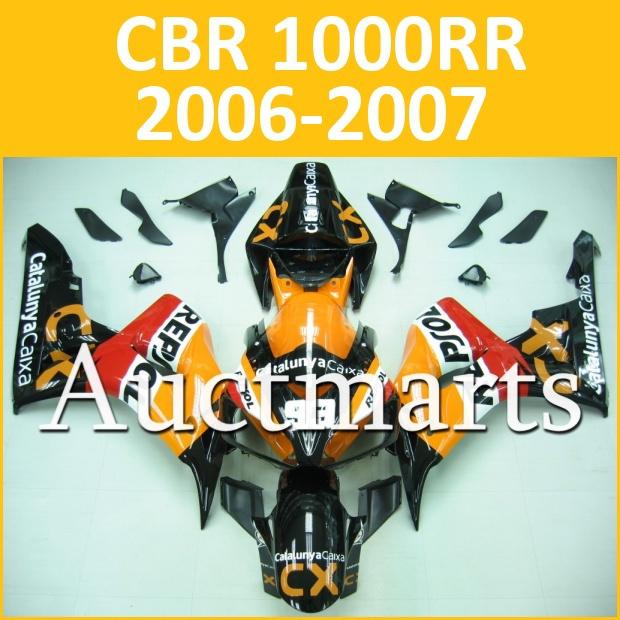 Fit honda 06 07 cbr1000rr cbr 1000 rr 2006 2007 fairing kit abs plastics e52 b02