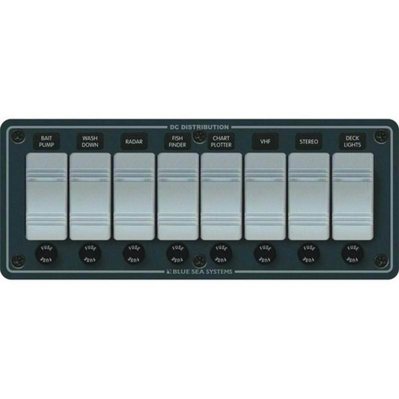 Slate gray blue sea 8261 8 position waterproof control panel 